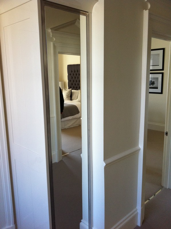 Full-length wardrobe mirror fitted in Camden Town home